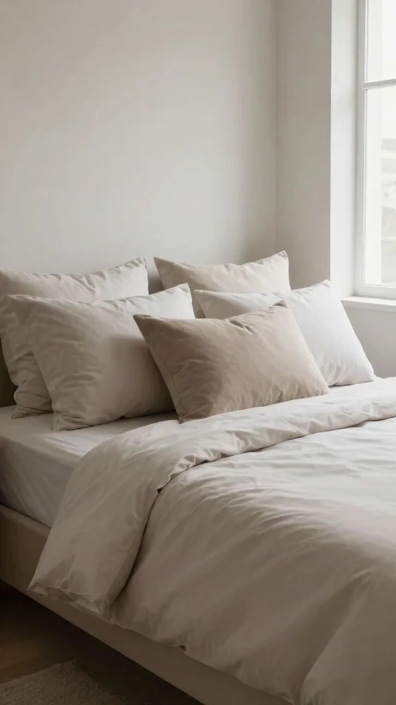18 Bed with Throw Pillows Ideas for a Cozy Layered Look - 9. Minimalist Approach 1