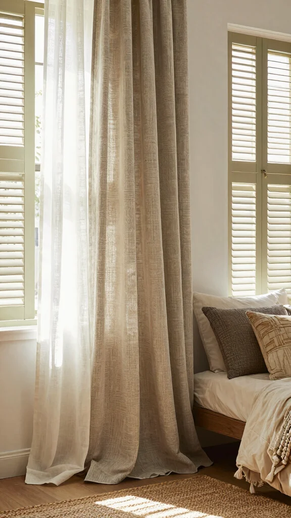 18 Boho Curtains Bedroom Bohemian Style Ideas for a Relaxed Vibe - 1. Layered Textures for Depth 1