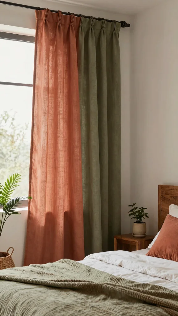 18 Boho Curtains Bedroom Bohemian Style Ideas for a Relaxed Vibe - 2. Earthy Tones for a Grounded Feel 1