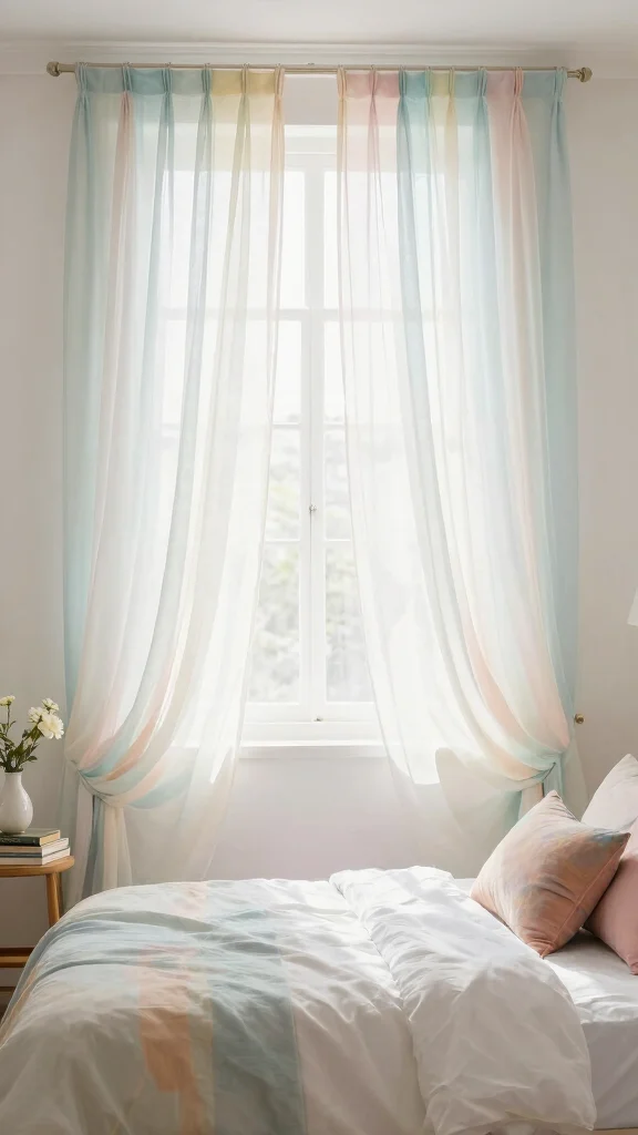 18 Boho Curtains Bedroom Bohemian Style Ideas for a Relaxed Vibe - 6. Sheer Curtains for Light and Airiness 1