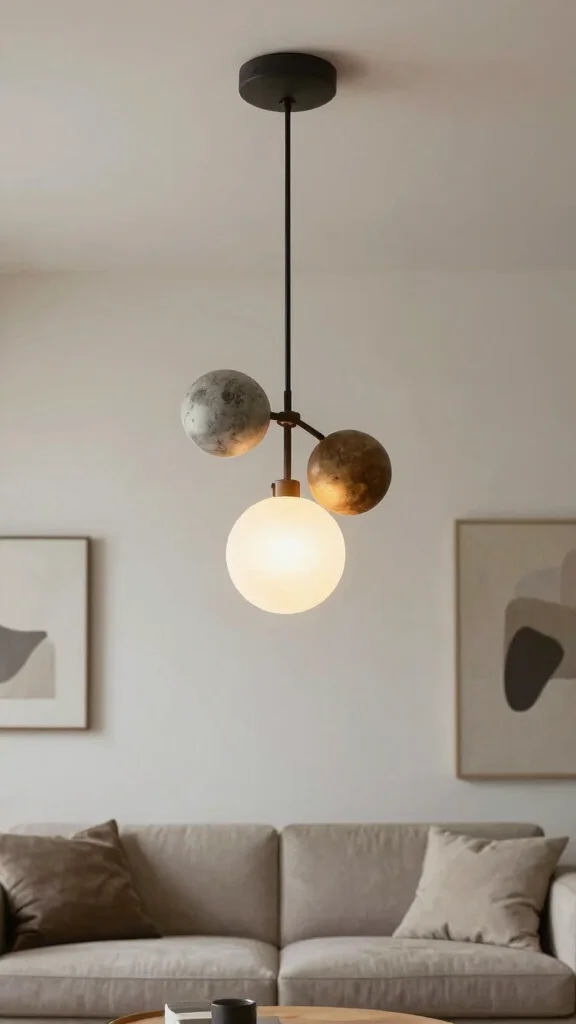 18 Farmhouse Lighting Fixtures Ideas for Rustic Charm - 15. Artistic Light Fixtures 1