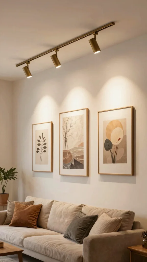 18 Farmhouse Lighting Fixtures Ideas for Rustic Charm - 17. Adjustable Track Lighting 1