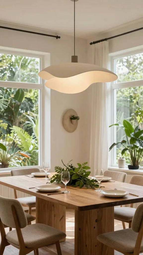 18 Lighting Fixtures Dining Room Ideas That Make a Statement - 16. Biophilic Design Lighting 1