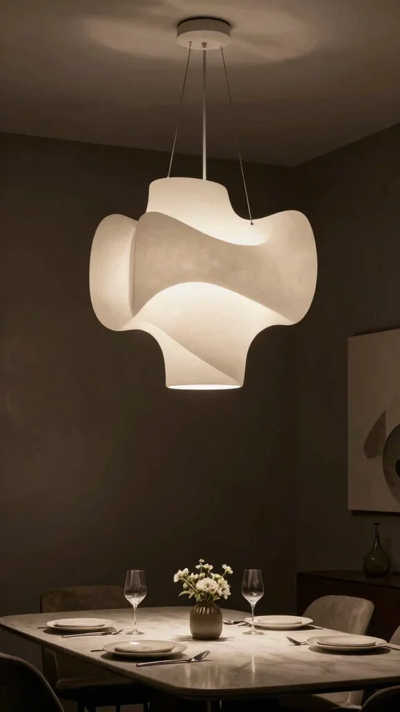 18 Lighting Fixtures Dining Room Ideas That Make a Statement - 5. Artistic Sculptural Lights 1