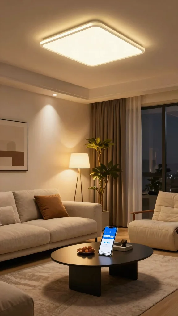 18 Lighting Fixtures Living Room Ideas Designers Swear By - 16. Smart Lighting Solutions 1