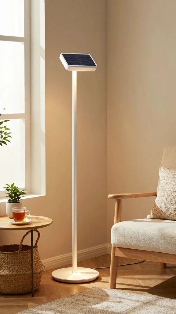 18 Lighting Fixtures Living Room Ideas Designers Swear By - 2. Solar-Powered Floor Lamps 1