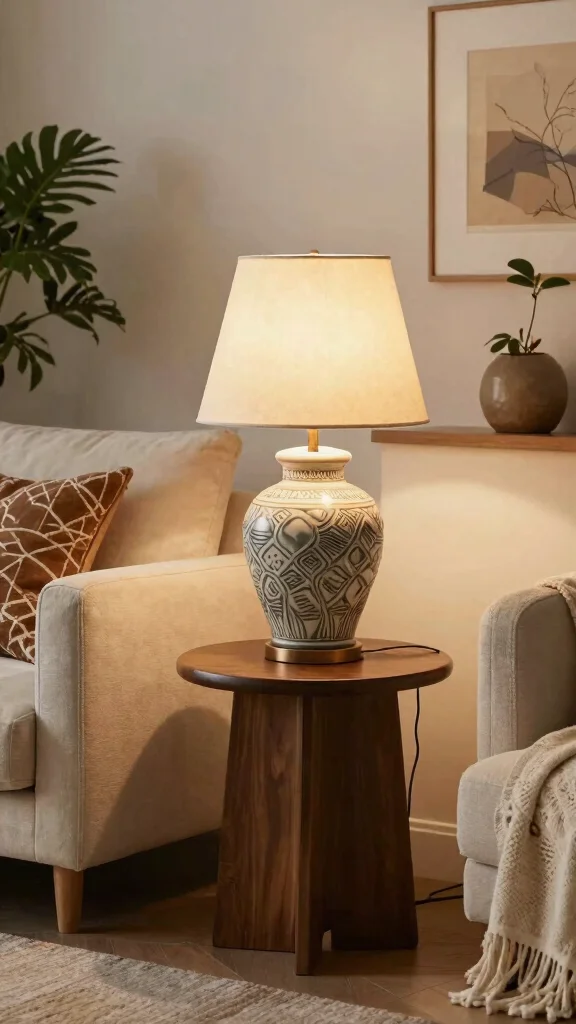 18 Lighting Fixtures Living Room Ideas Designers Swear By - 6. Handcrafted Ceramic Lamps 1