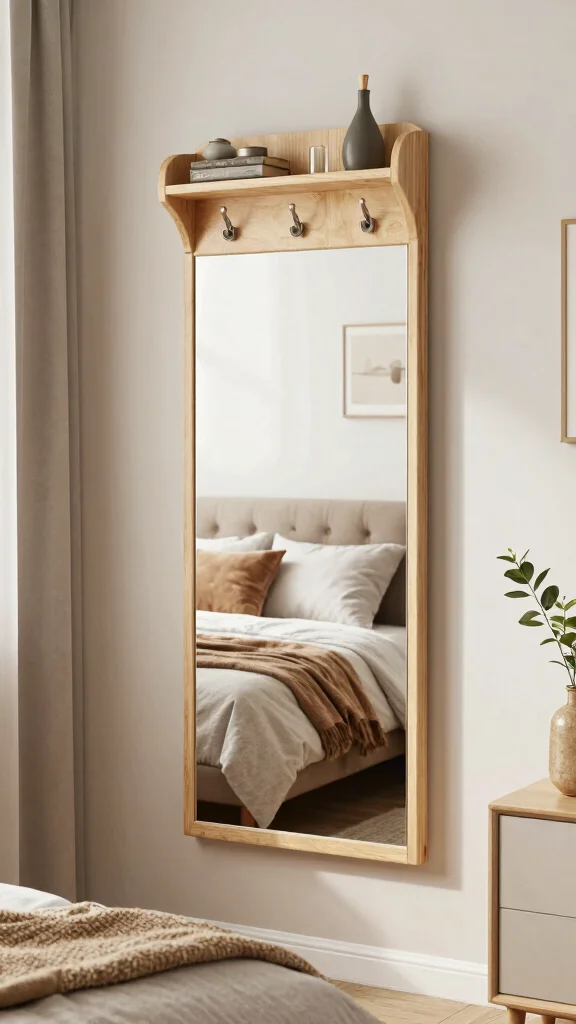 18 Mirrors in Bedroom Wall Ideas for a Chic Upgrade - 18. Multi-Functional Mirrors 1