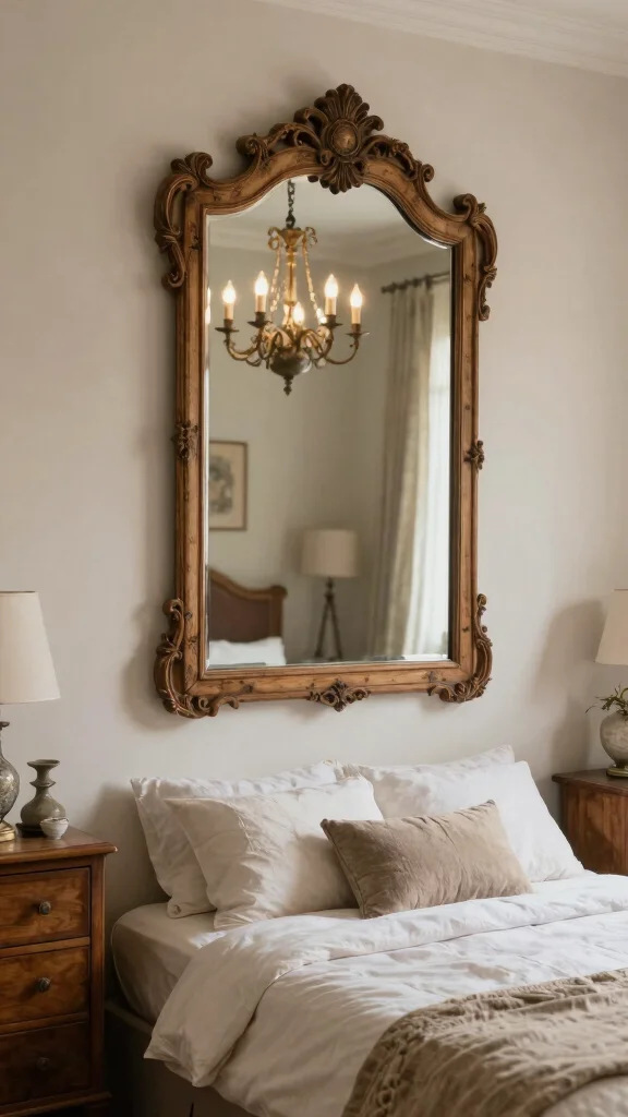 18 Mirrors in Bedroom Wall Ideas for a Chic Upgrade - 7. Antique Mirror Frames 1