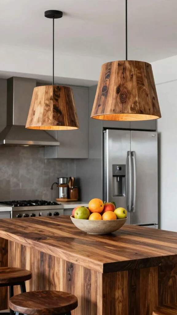 18 Organic Modern Lighting Fixtures Ideas for a Natural Look - 1. Reclaimed Wood Pendants 1