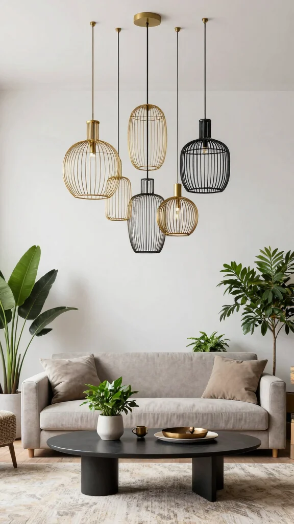 18 Organic Modern Lighting Fixtures Ideas for a Natural Look - 6. Metal Wire Fixtures 1