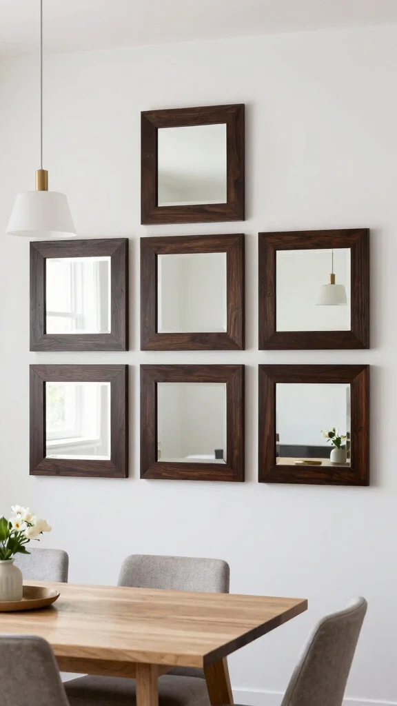 18 Square Mirrors on Wall Ideas for Contemporary Homes - 6. Bold Contrast 1