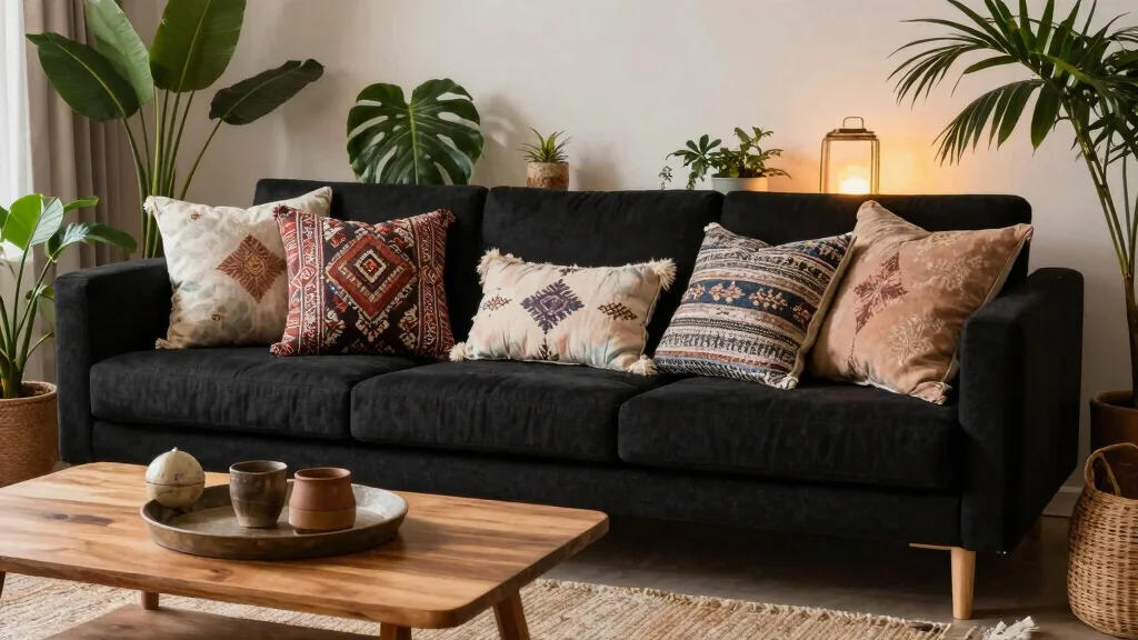 18 Throw Pillows for Black Couch Ideas for Chic Contrast