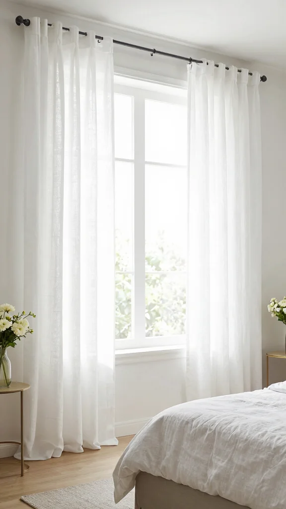 18 White Linen Curtains Bedroom Ideas for a Calm Neutral Space - 9. Incorporating Natural Light 1