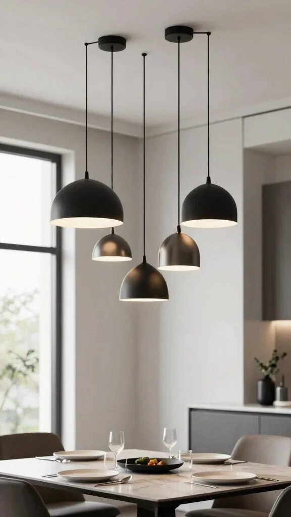 19 European Lighting Fixtures Ideas for Sophisticated Interiors - 17. Modern Pendant Clusters 1
