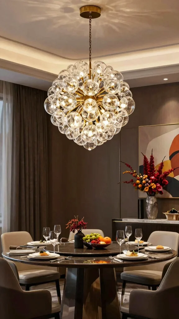 19 Midcentury Modern Lighting Fixtures Ideas for Iconic Style - 5. Spherical Chandeliers 1