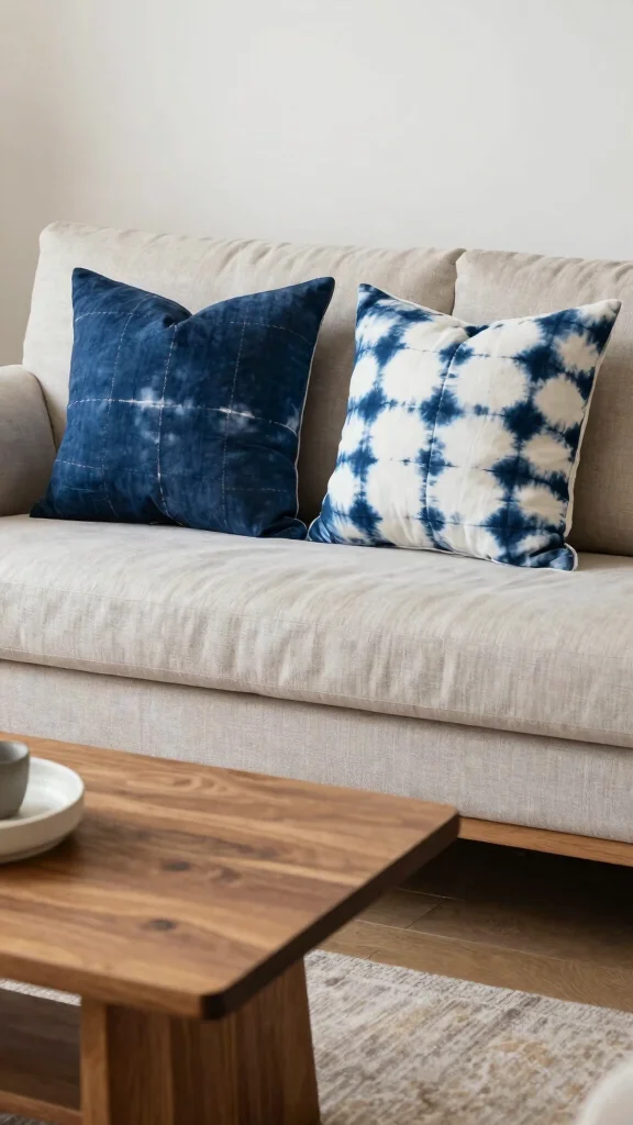 19 Throw Pillows for Couch Ideas That Instantly Transform Your Space - 17. Shibori-Dyed Pillows 1