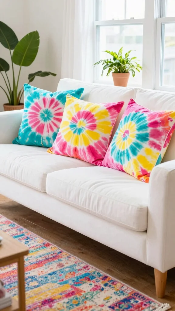 19 Throw Pillows for Couch Ideas That Instantly Transform Your Space - 5. Tie-Dye Eco-Pillows 1